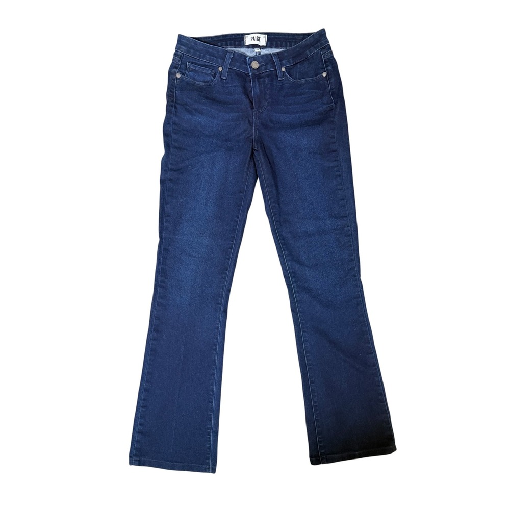 PAIGE Manhattan Bootcut Jeans Dark Wash Size 28 Slim Fit Stretch Denim